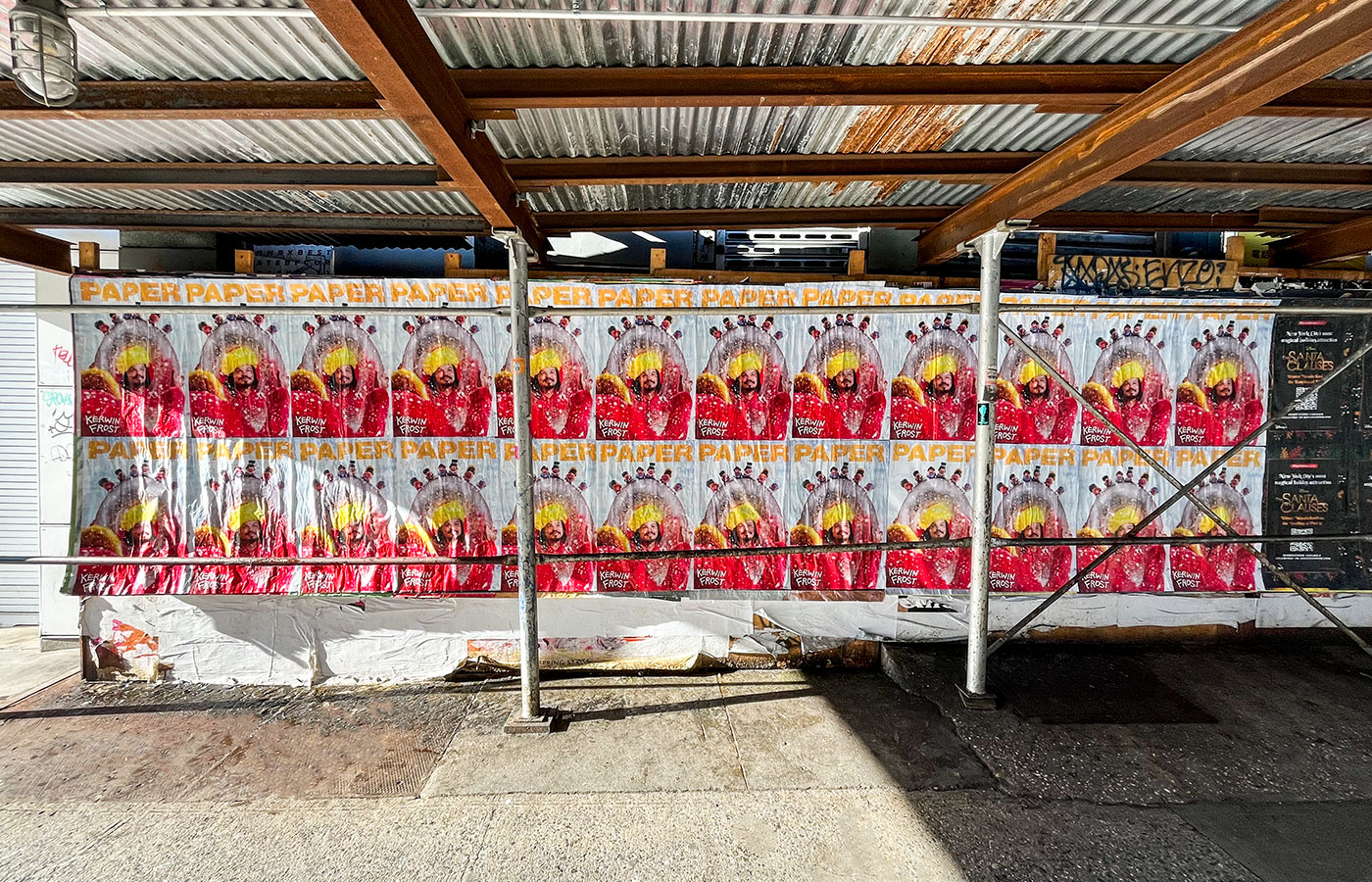 Wheatpasting Austin - street poster takeover for Kerwin Frost and PAPER magazine